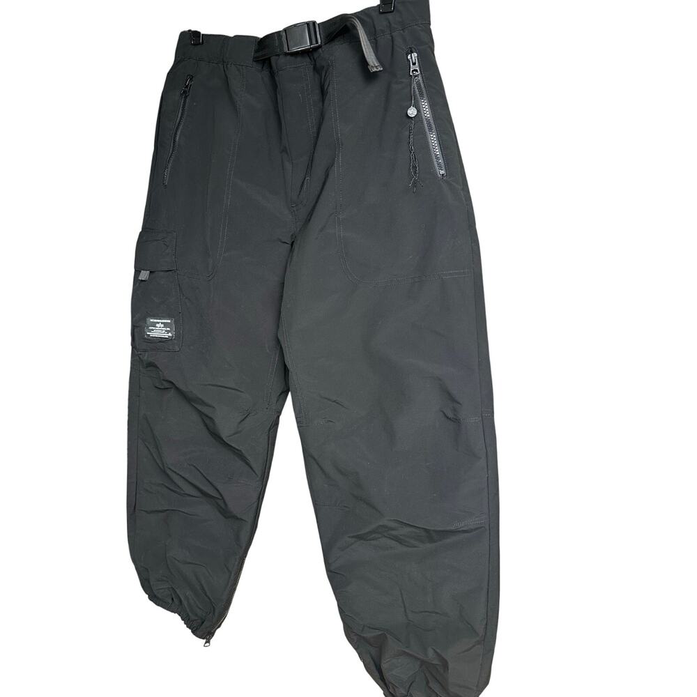 Alpha Industries Black Cargo Pant Fatigue Mod Baggy - Size S - MINT